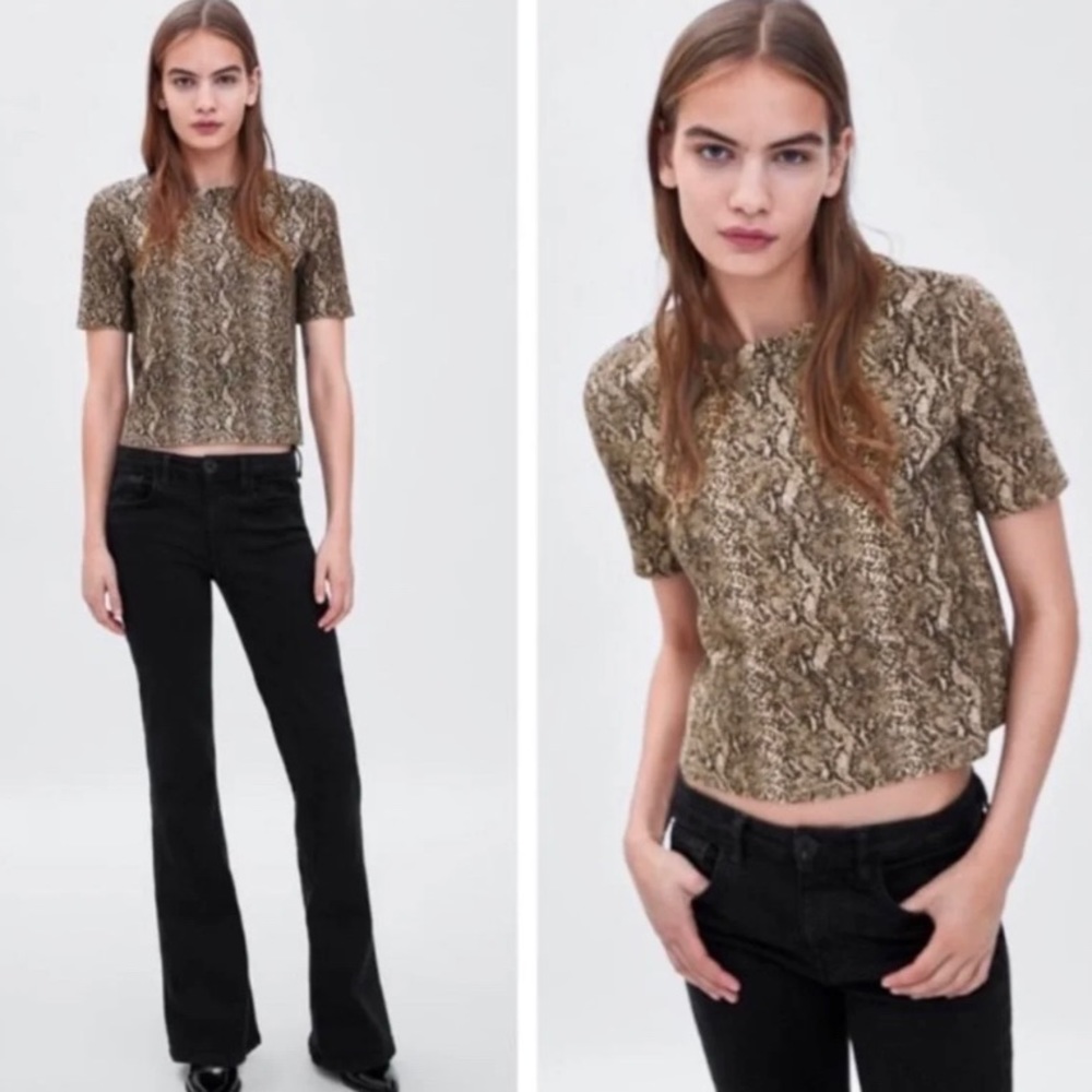 Zara snake print tee